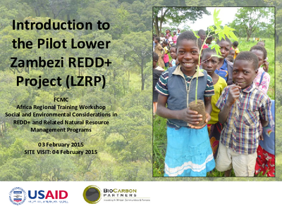 Introduction to the Pilot Lower Zambezi REDD+ Project (LZRP)