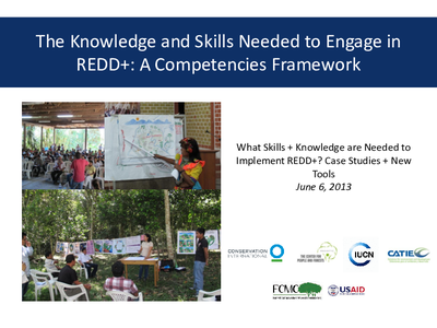 The Knowledge and Skills Needed to Engage in REDD+: A Competencies Framework