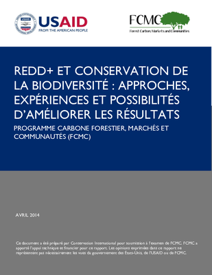  REDD+ et conservation de la biodiversité : Approches, expériences et possibilités d’améliorer les résultats