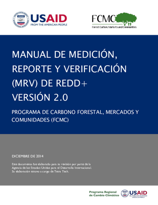 Manual de medición, reporte y verificación (MRV) de REDD+, versión 2.0