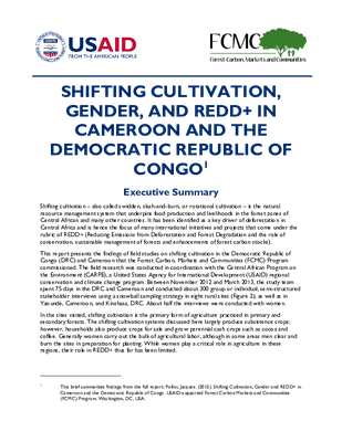 Shifting Cultivation, Gender and REDD+ in Cameroon and the Democratic Republic of Congo - Brief