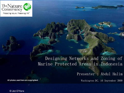 Designing Networks and Zoning of Marine Protected Areas in Indonesia
