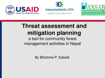 Threat assessment and mitigation planning: A tool for community forest management activities in Nepal