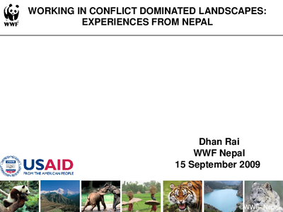 Working in Conflict Dominated Landscapes: Experiences From Nepal