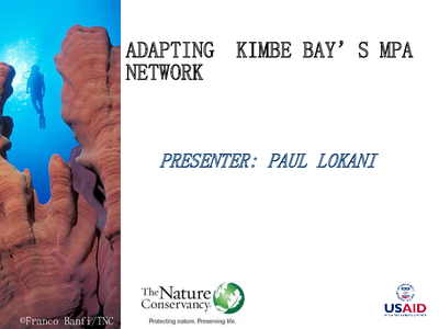 Adapting Kimbe Bay's MPA Network