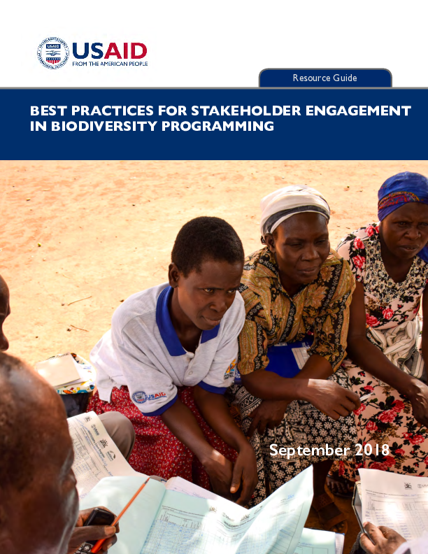 Best Practices for Stakeholder Engagement in Biodiversity Programming ...