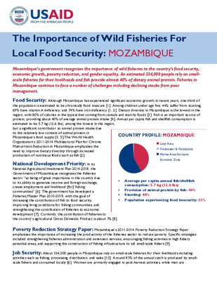 The Importance of Wild Fisheries For Local Food Security: Mozambique