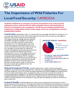 The Importance of Wild Fisheries For Local Food Security: Cambodia