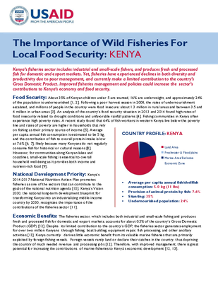 The Importance of Wild Fisheries For Local Food Security: Kenya