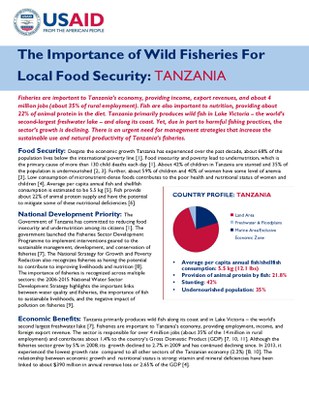 The Importance of Wild Fisheries For Local Food Security: Tanzania