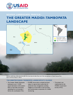 SCAPES Landscape Profile: The Greater Madidi-Tambopata Landscape
