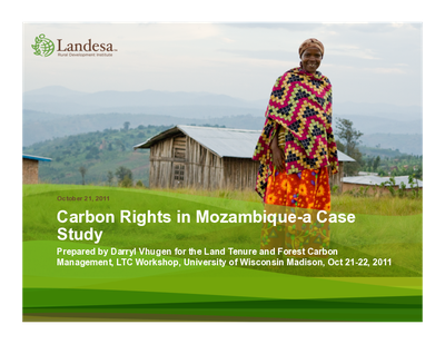 Carbon Rights in Mozambique-a Case Study