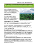 Conservation Concessions in the Maya Biosphere Reserve Why payments for ecological services were not successful in Guatemala