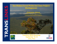 The Makira Forest Protected Area Project, Madagascar