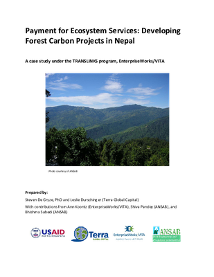 Payment for Ecosystem Services: Developing Forest Carbon Projects in Nepal