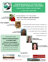 Integrating Geospatial and Field-based Science to Assess Biodiversity Conservation: A Special Forum of Women Research Leaders