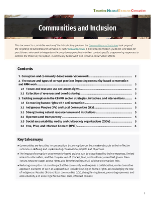 Communities and Inclusion