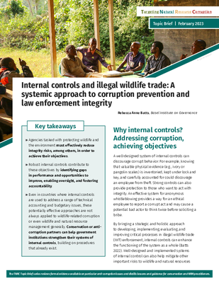 Internal Controls and Illegal Wildlife Trade: A Systemic Approach to Corruption Prevention and Law Enforcement Integrity