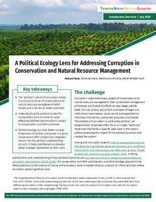 A Political Ecology Lens for Addressing Corruption in Conservation and Natural Resource Management