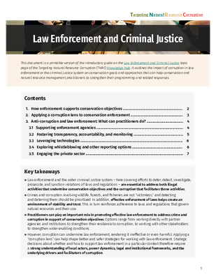Law Enforcement and Criminal Justice