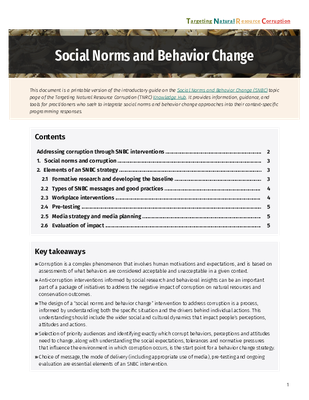 Social Norms and Behavior Change