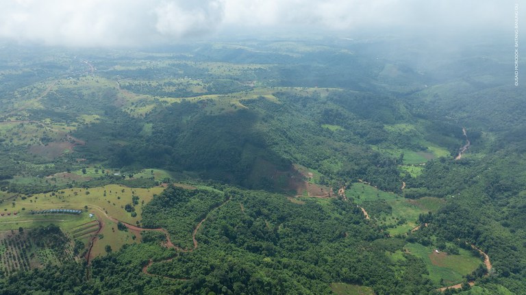 Aerial view of Keo Seima Wildlife Sanctuary in Cambodia