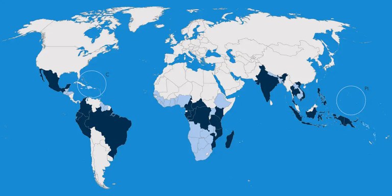 Where We Work map